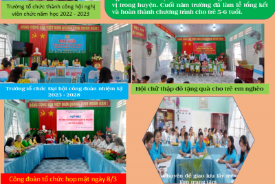 ???  Một số hoạt động của Trường Mẫu giáo Tân Thuận trong năm học 2022-2023.