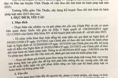 Kế Hoạch Theo Dõi Tình Hình Thi Hành Phát Luật năm 2025