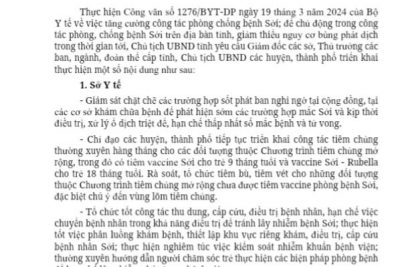 Số: 683/UBND-KGVX Kiên Giang ngày 08 tháng 04 năm 2024, về việc tăng cường công tác phòng, chống bệnh sỏi.